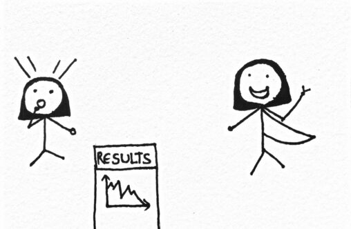 Stick figure looking shocked after receiving get cape results and wearing the cape.